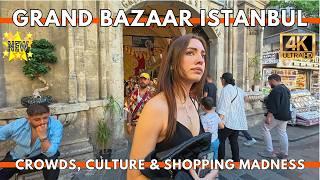 ISTANBUL TURKEY 2025 GRAND BAZAAR TOURISTIC MARKET 4K UHD WALKING TOUR