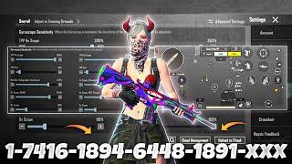 NEW UPDATE 3.4BEST SENSITIVITY CODE + CONTROL SETTINGS BGMI/PUBG MOBILE