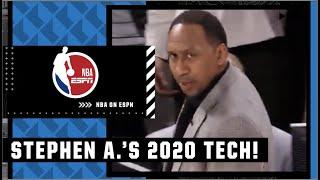 Stephen A.’s tech during the 2020 All-Star Celebrity game was comedy! 