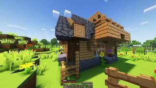 Minecraft no commentary - fast pace gameplay 1 - building a house in the plains