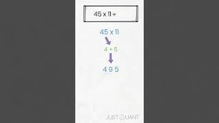 Secret Math Hack: Multiply by 11 Instantly  #coolmathstricks #fastmathstrick #mathstricks