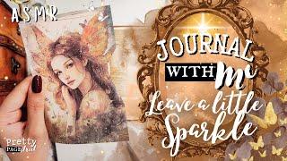 ASMR Aesthetic Journaling Enchanting Collage Scrapbooking | Journal with Me Relaxing