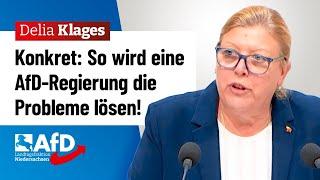 So wird eine AfD-Regierung die Probleme lösen! – Delia Klages (AfD)