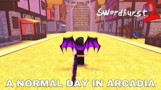 A Normal Day In Arcadia | Roblox | [Swordburst 2 skit]