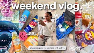 WEEKEND VLOG 🫧 monthly reset routine, realistic daily life, running errands, deep cleaning + more!