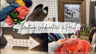 Thrift With Me! | Adventure and Haul | Kids’ Clothes | Shoes | Classroom Decor | Gifts #thrifting