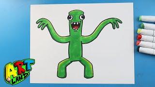 How to Draw Green from Rainbow Friends