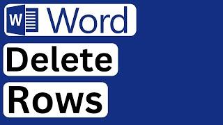 How to Delete Rows in Word - Easy to Follow