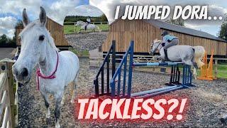 I JUMPED DORA TACKLESS | She BOLTED and I ALMOST came off!!