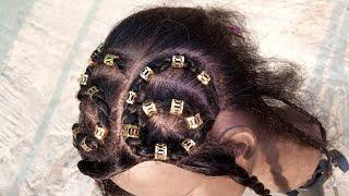 How to braid numbers in hair [Number 6] || Little Girl Hairstyles Black || How to braid numbers