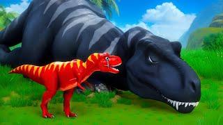 T-Rex Loses His Mother: Epic Battle Against the Evil Tyrannosaurus | Jurassic World Adventures