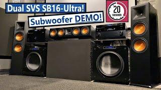 Dual SVS SB16-Ultra - Subwoofer Demo - 20 Seconds