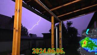 ️│2024.06.06.│️Zivatar, villámok️️ / Thunderstorm, lightnings│️️️️ 