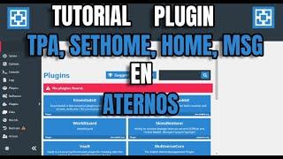  COMO PONER EL PLUGIN SETHOME, HOME, TPA Y MSG EN ATERNOS!!! EN 2024!!!️