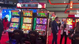 EGT slot machines and gaming equipment at ICE 2025 expo in Barcelona