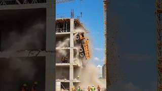 Construction Fail: Crane Fails to Lift a truck  #fail #construction #workers #disaster