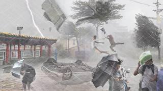 CHINA in Chaos! Powerful Winds & Hail Storm Strikes Guangxi, Destroy Cars & Buildings