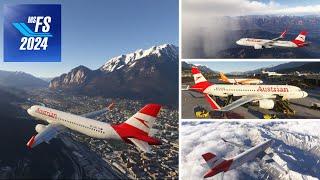 MSFS2024 | Fenix A320 | Nice to Innsbruck | FSHud | Active Sky