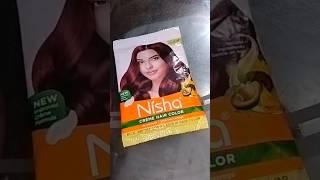 Nisha cream hair color review & demo | Burgundy hair color ta home | hair colour at 30rs#haircolour