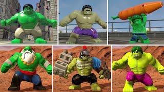 Evolution of Hulk (Bruce Banner) in LEGO Marvel Games