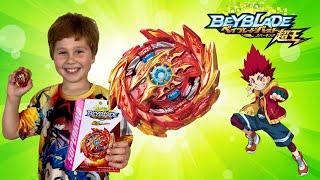 БЕЙБЛЭЙД БЁРСТ СУПЕР КИНГ: СУПЕР ГИПЕРИОН РАСПАКОВКА И СРАЖЕНИЯ! BEYBLADE SUPER HYPERION СПАРКИНГ