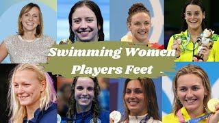 Top 10 Swimming Women Players Feet | Sports Girl Feet