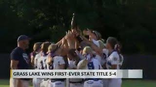 Grass Lake softball wins first-ever state title 5-4 over Clare