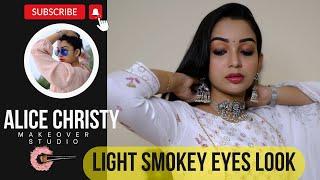 Smokey eye makeup || Light smokey eye tutorial for beginners || ALICE CHRISTY