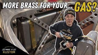 Making BRASS Straps & Custom MOUNTS - HANDMADE Hot Rod Gas Tank