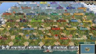 Civ 5 AI Only Timelapse: All (43) Civs on the Small Map