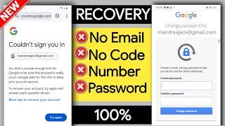 NEW! How to Recover Gmail Account Password without Recovery Email and Phone Number 2025