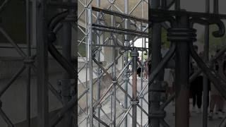 THE GATE AT DACHAU CONCENTRATION CAMP ARBIET MACHT FREI