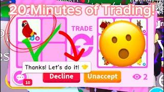 20 minutes of Adopt me Trading!I TRADED MY PARROT! + INVENTORY TOUR! 2024!