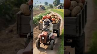 "Pub Dog Works as Farmer to Feed Hungry Kitten #dog #emotionalstory #pug