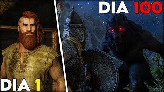 Passei 100 DIAS na dificuldade LENDÁRIA de Skyrim como um LOBISOMEM!  (com MODS)