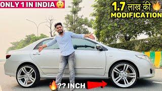 Modified Toyota Corolla Altis में इतने बड़े Alloy Wheels CNG Fitted 1.7 लाख की Modification