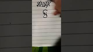 drawing SANA name logo please sr arts studios subscribe to my channel  #shorts