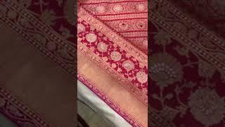 Pink Banarasi Handloom Katan Silk Saree - Aura Benaras