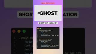 Ghost Text Animation  #webdesign #tutorials #htmlcss