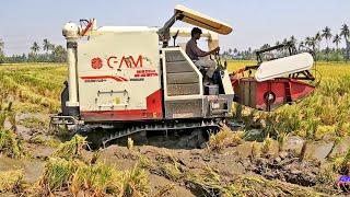 GAM Harvester new model 2024 in MUD | GAM Combine Harvester 102 HP Machine / AgriTech Machine