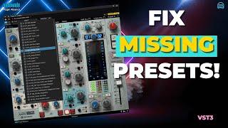 How to Fix MISSING PRESETS with Plugin Alliance Plugins (Brainworx)