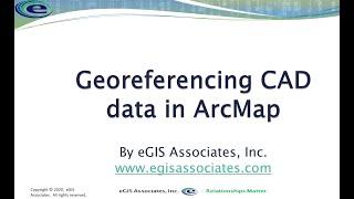 Georeferencing CAD files in ArcMap