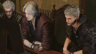 dante, vergil, and nero react to dmc anime trailer