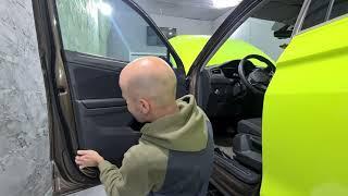 Как снять обшивку, зеркало и ручку двери на VW Volkswagen Tiguan 2017+. How to remove mirror.