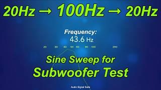 Bass Test: 20  100  20 Hz Sweep (BASS TEST)