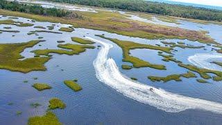 Insane Jet Ski Video riding through river and grass flats (DONT TRY THIS)