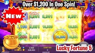 Lucky Fortune 5 Goes Absolutely CRAZY ! BEST Slot Game on Golden Dragon ?? | Won Over $1,300