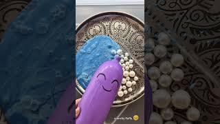 Crunchy slime making with funny balloons