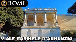 Rome guided tour  Ascent of the Pincio - Viale Gabriele D'Annunzio [4K Ultra HD]