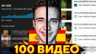 Я Выложил 100 ВИДЕО SHORTS Одновременно На ИСПАНСКОМ ЯЗЫКЕ и Набрал ....